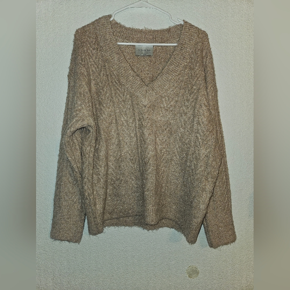 Jason Wu Women's V-Neck Sweater in Tan